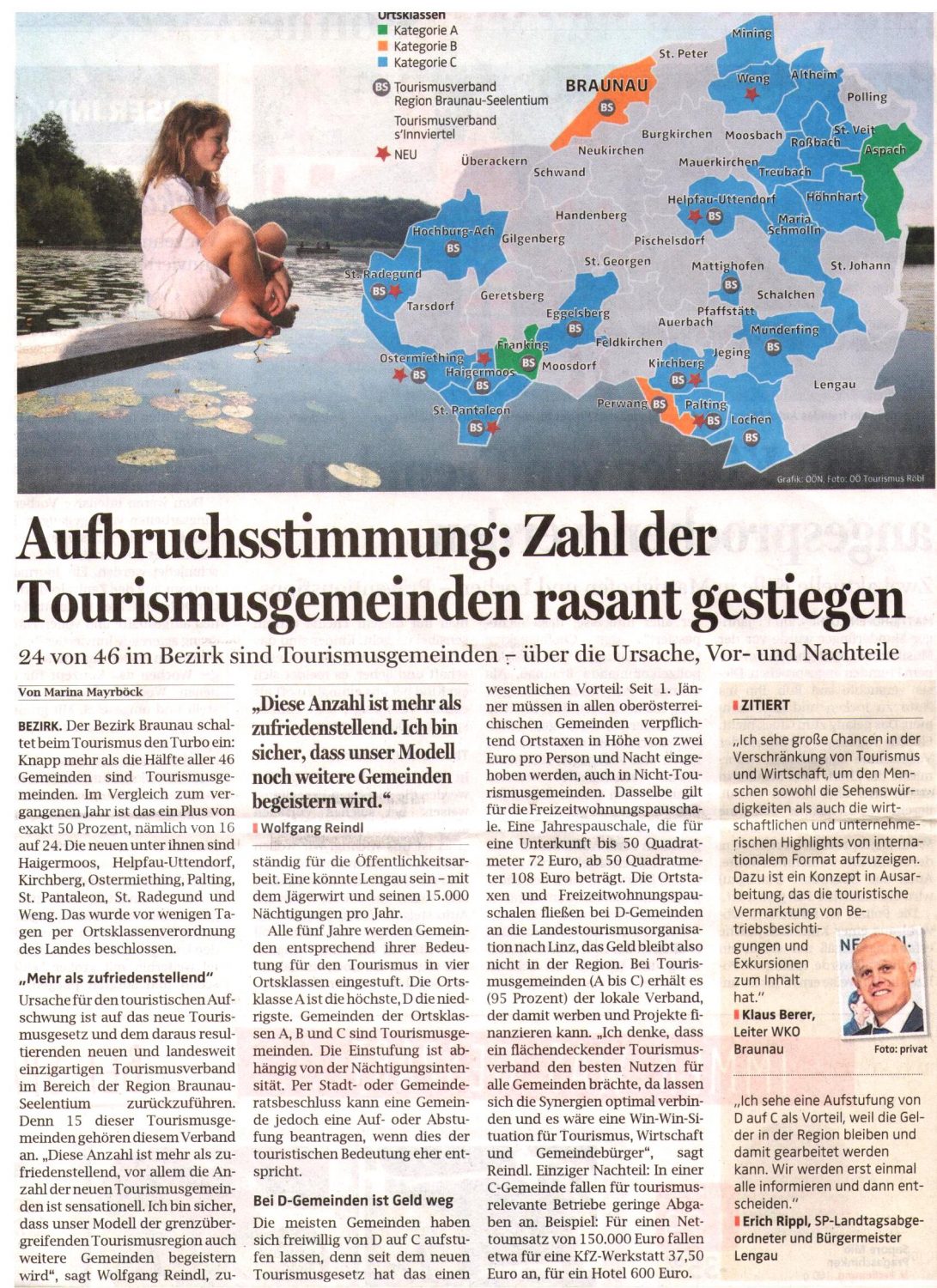 Aufbruchstimmung Zahl Der Tourismusgemeinden Rasant Gestiegen Leader