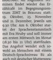 Angebote der Stadt Braunau im ZIMT