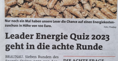 Achte Frage - Energiequiz 2023 - Letzte Chance auf 100 Euro Energiekostenzuschuss