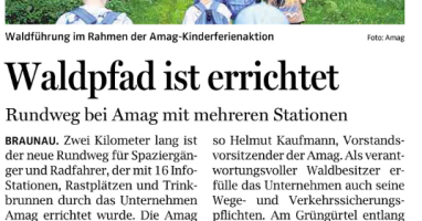 Waldpfad ist errichtet