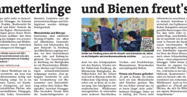 Die Schmetterlinge und Bienen freut's