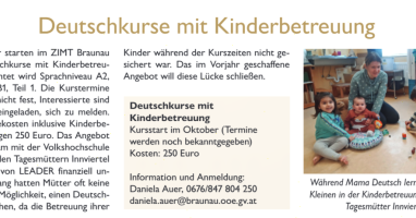 Deutschkurse mit Kinderbetreuung