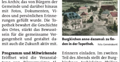 Burgkirchen lädt zu einer Reise in die Vergangenheit