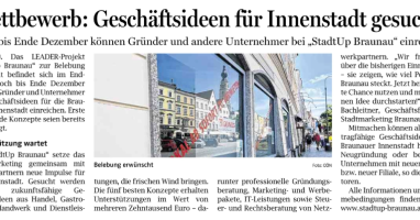 Wettbewerb: Geschäftsideen für Innenstadt gesucht