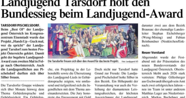 Landjugend Tarsdorf holt den Bundessieg beim Landjugend-Award