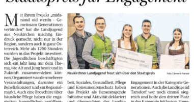 Staatspreis f&uuml;r Engagement