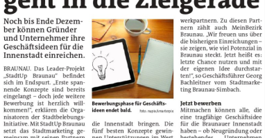 "StadtUp Braunau" geht in die Zielgerade