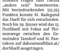 Zw&ouml;lftes Dorfduell geht an St. Radegund