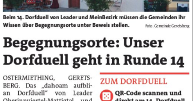 Begegnungsorte: Unser Dorfduell geht in Runde 14