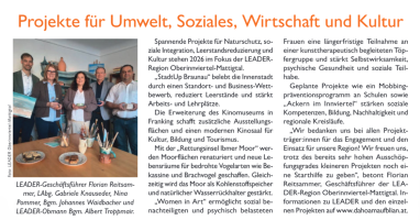 Projekte f&uuml;r Umwelt, Soziales, Wirtschaft und Kultur