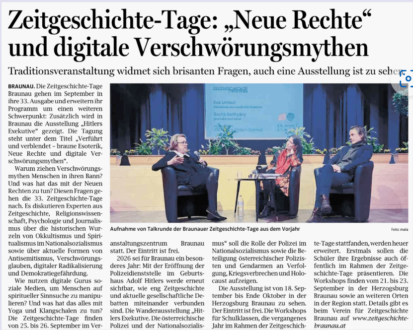 Zeitgeschichte-Tage: „Neue Rechte“ und digitale Verschwörungsmythen